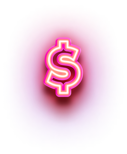 Dollar Sign Neon Pink